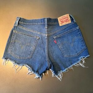Levi's 501 Blue Jean Shorts Distressed Cut-Off Style